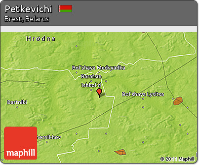 Physical 3D Map of Petkevichi