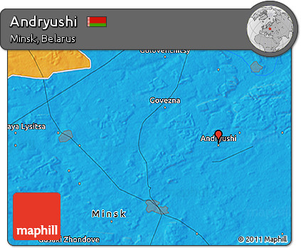 Political 3D Map of Andryushi