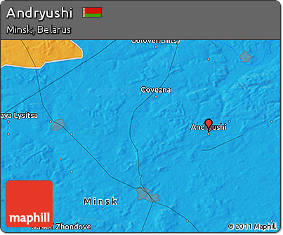 Political 3D Map of Andryushi