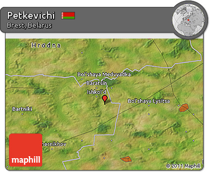 Satellite 3D Map of Petkevichi