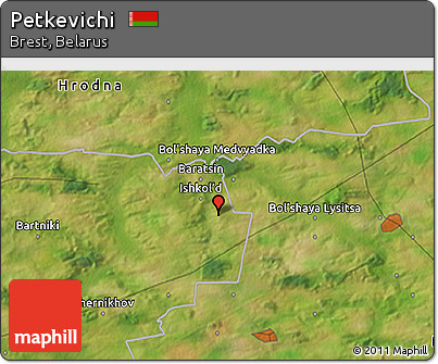 Satellite 3D Map of Petkevichi
