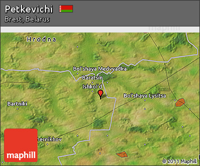 Satellite 3D Map of Petkevichi