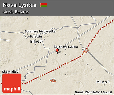 Shaded Relief 3D Map of Nova Lysitsa