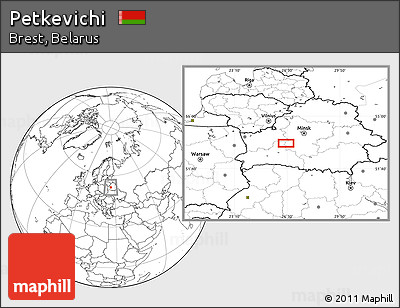 Blank Location Map of Petkevichi