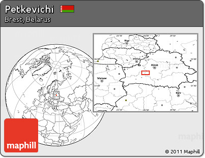 Blank Location Map of Petkevichi