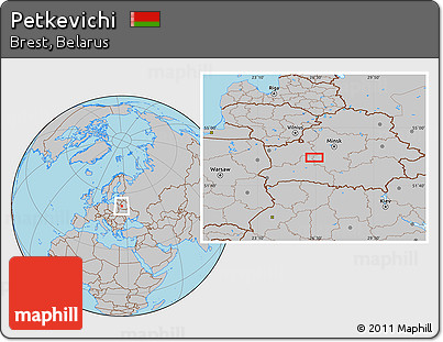 Gray Location Map of Petkevichi