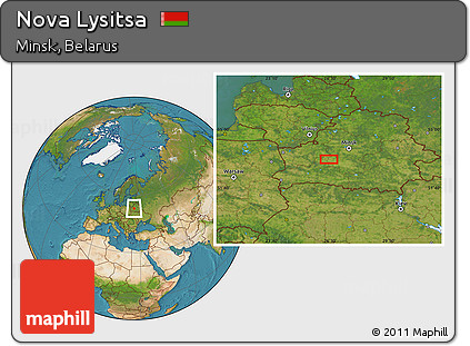 Satellite Location Map of Nova Lysitsa