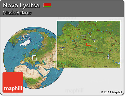 Satellite Location Map of Nova Lysitsa