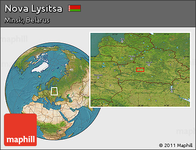 Satellite Location Map of Nova Lysitsa