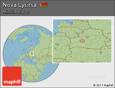 Savanna Style Location Map of Nova Lysitsa