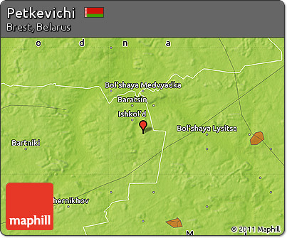 Physical Map of Petkevichi