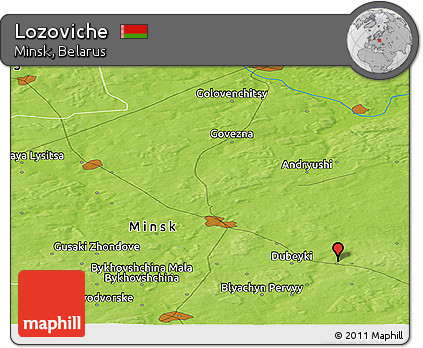 Physical Panoramic Map of Lozoviche