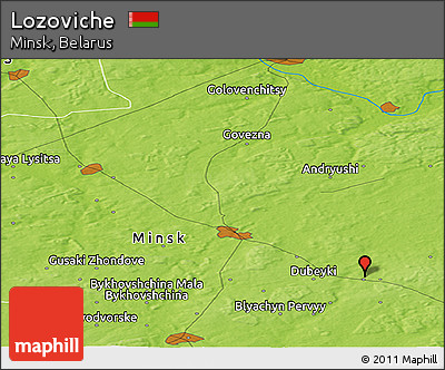 Physical Panoramic Map of Lozoviche