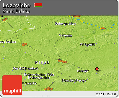 Physical Panoramic Map of Lozoviche