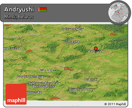 Satellite Panoramic Map of Andryushi