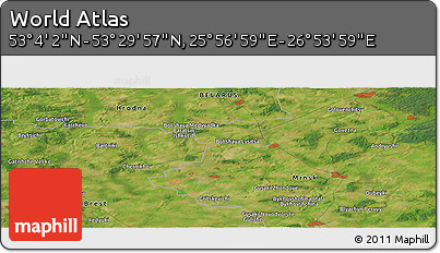Satellite Panoramic Map of the Area around 53° 17' 0" N, 26° 25' 29" E