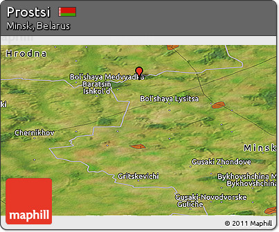 Satellite Panoramic Map of Prostsi