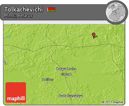 Physical 3D Map of Tolkachevichi