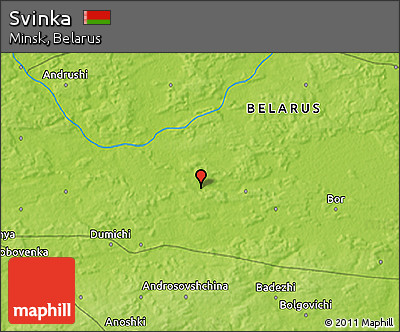 Physical 3D Map of Svinka