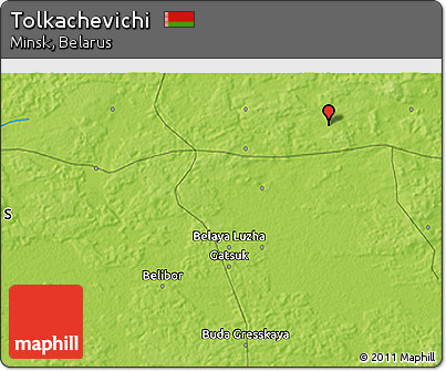 Physical 3D Map of Tolkachevichi