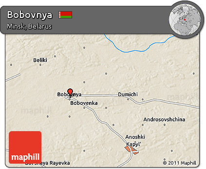 Shaded Relief 3D Map of Bobovnya