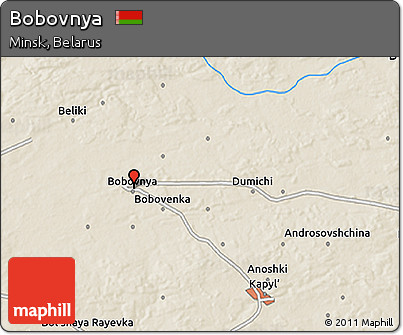 Shaded Relief 3D Map of Bobovnya