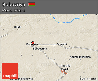 Shaded Relief 3D Map of Bobovnya