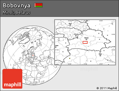 Blank Location Map of Bobovnya
