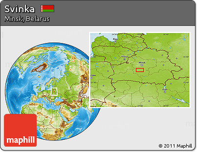 Physical Location Map of Svinka