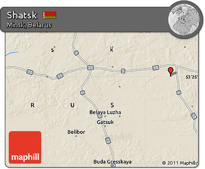 Shaded Relief Map of Shatsk