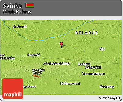 Physical Panoramic Map of Svinka