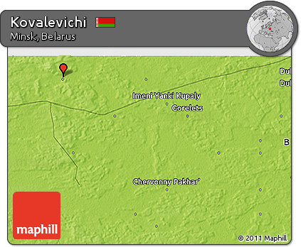 Physical 3D Map of Kovalevichi