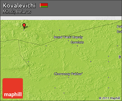 Physical 3D Map of Kovalevichi