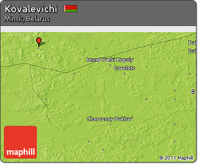 Physical 3D Map of Kovalevichi