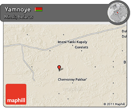 Shaded Relief 3D Map of Yamnoye