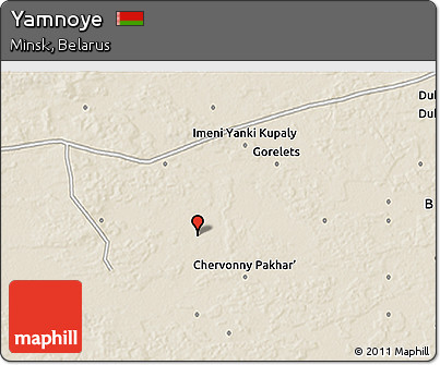 Shaded Relief 3D Map of Yamnoye