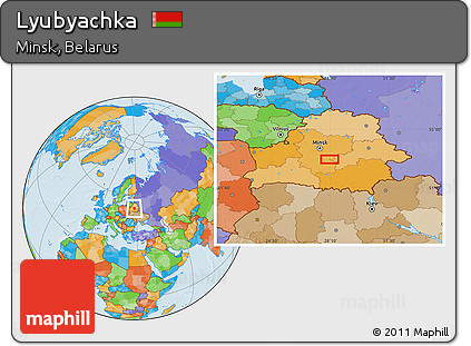 Political Location Map of Lyubyachka
