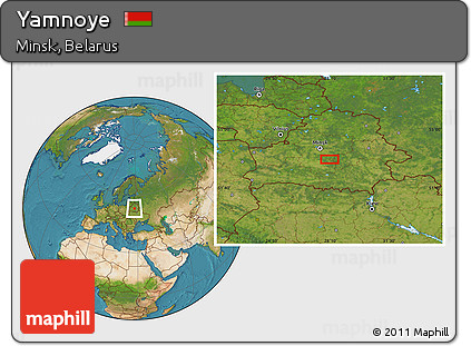 Satellite Location Map of Yamnoye