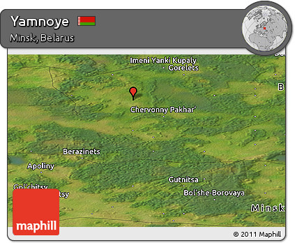 Satellite Panoramic Map of Yamnoye