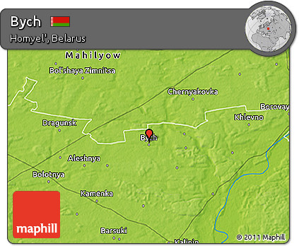 Physical 3D Map of Bych