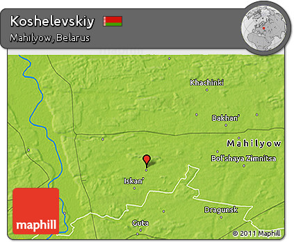 Physical 3D Map of Koshelevskiy