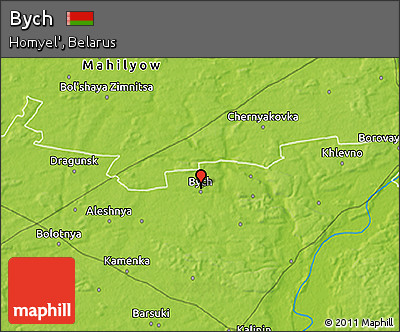 Physical 3D Map of Bych