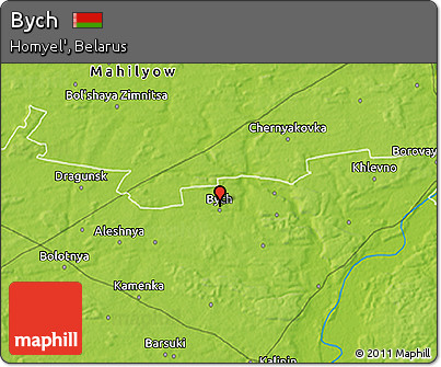 Physical 3D Map of Bych