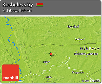 Physical 3D Map of Koshelevskiy