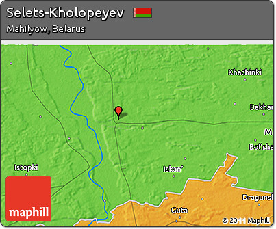 Political 3D Map of Selets-Kholopeyev
