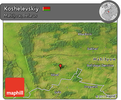 Satellite 3D Map of Koshelevskiy
