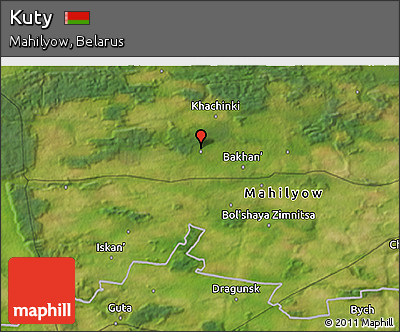 Satellite 3D Map of Kuty