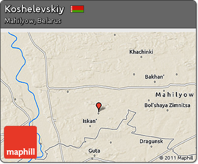 Shaded Relief 3D Map of Koshelevskiy