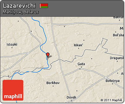 Shaded Relief 3D Map of Lazarevichi