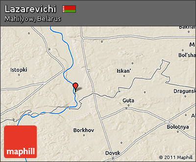Shaded Relief 3D Map of Lazarevichi